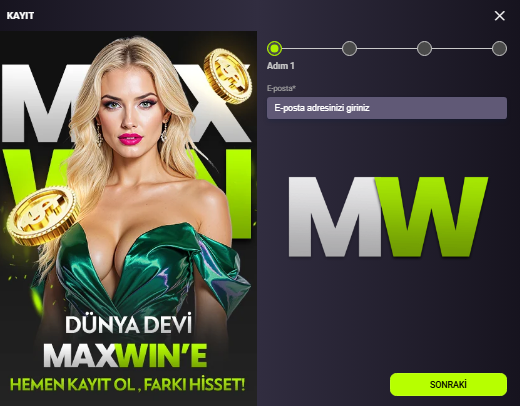 maxwin kayıt ekranı