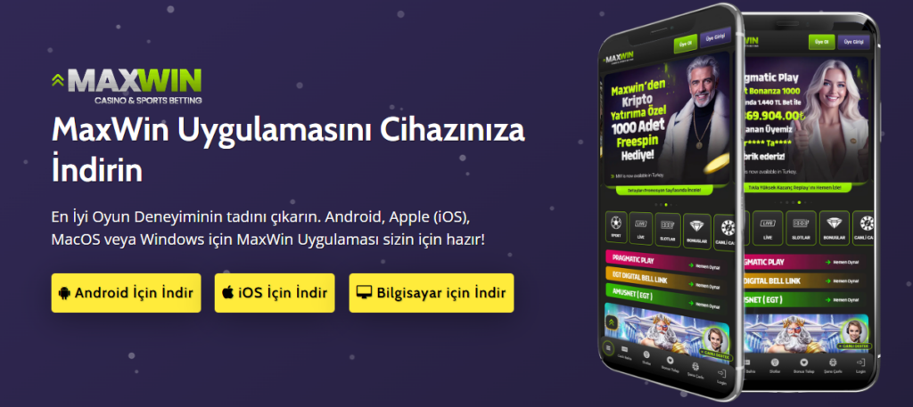 Maxwin mobil uygulamasın hesabınıza giriş yapın!